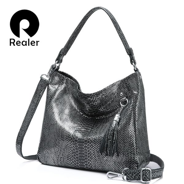 

realer handbags women bags genuine leather shoulder bags luxury tote bag female designer serpentine prints big
