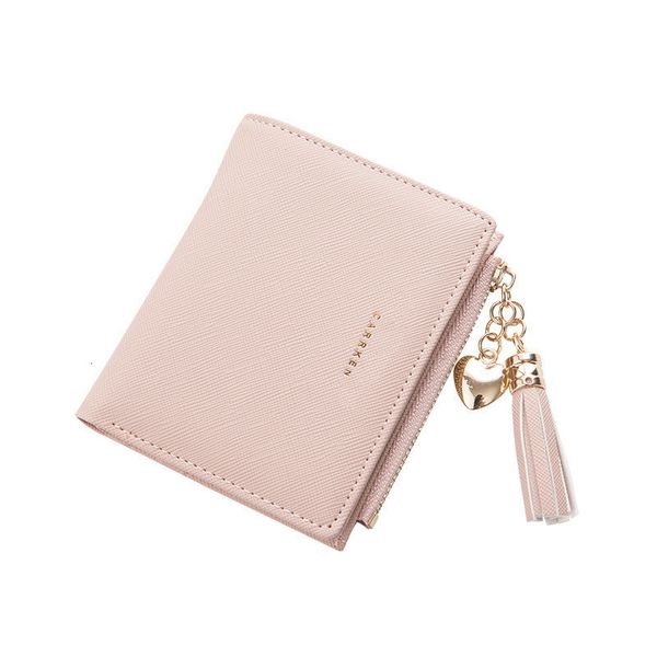 

2020 tassel women wallet small cute wallet women short leather women wallets zipper purses portefeuille female purse clutch, Silver