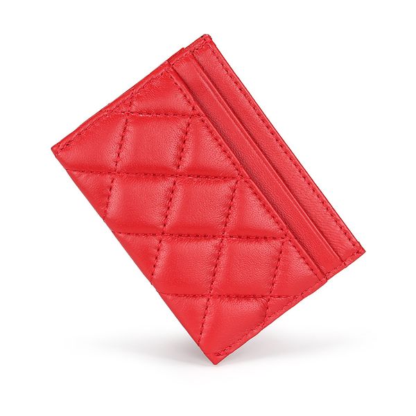 

2020 new soft sheepskin short card bag small fragrance lingge certificate bag ultra thin leather mini change bag wholesale, Brown;gray