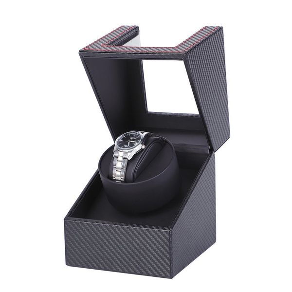 

carbon motor shaker watch winder holder display automatic mechanical watch winding box jewelry automatic watch eu/us/uk/au 2020 cx200807, Black;blue