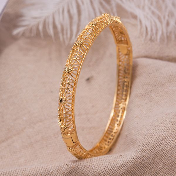 

1pcs dubai gold color bangles for women wedding bracelets bangles gold color bride bracelet pulseras, Black
