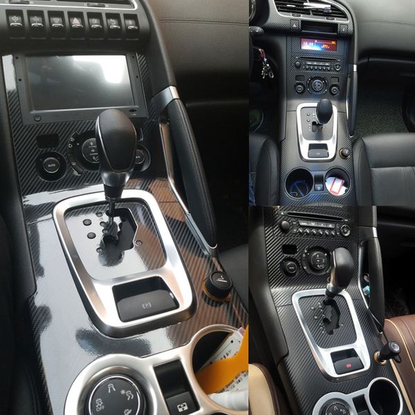 Per Peugeot 3008 2013-2018 Interni Pannello di controllo centrale Maniglia per porta 3D 5D Adesivi in fibra di carbonio Decalcomanie Car styling Vinile tagliato203C