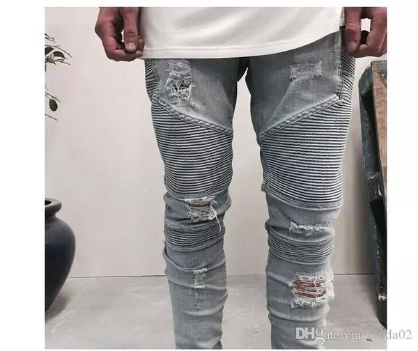 

blue/black mens slim straight denim jeans long casual men size 28-38, White;black