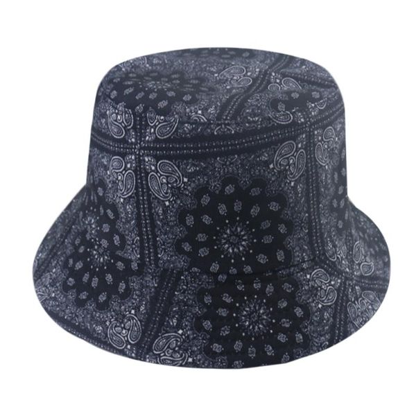 

new bucket gorro hop caps paisley 2020 panama pattern foxmother mens hip white navy hats dropshipping reversible grey black yvrbm, Black;white