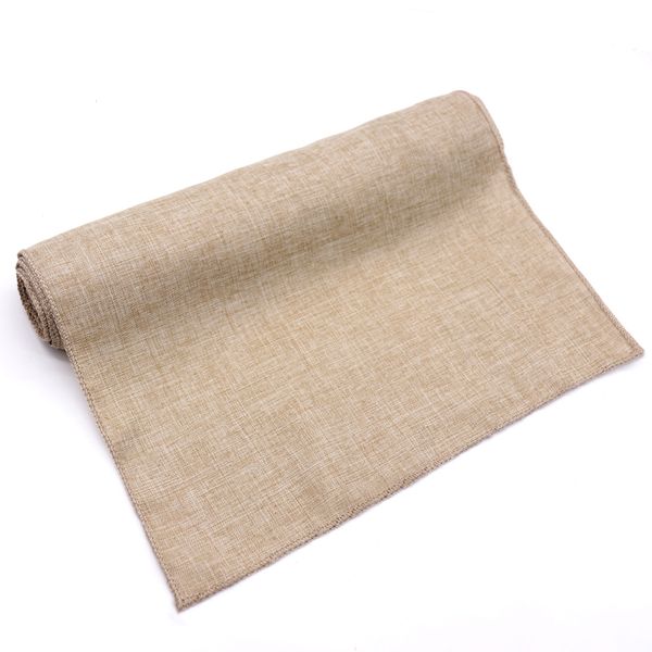 

gray khaki rustic imitation linen table runner modern for home party christmas decorations