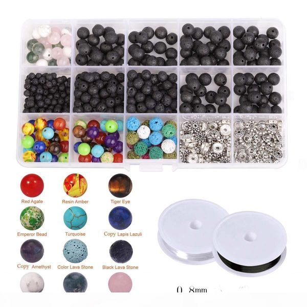 

trendy loose beads accessories 4-8mm volcanic stone chakra beads black natural lava rock stone for diy jewelry necklace 500pcs box h850f