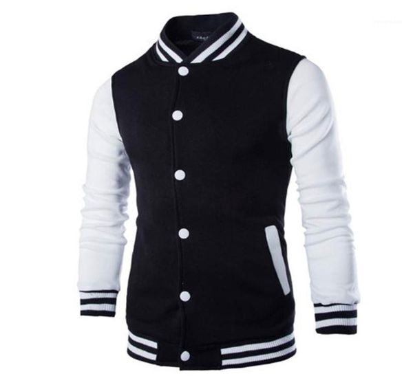 

collar outerwear with pockets long sleeve mens clothes mens patchwork striped jackets spring and autumn stand, Black;brown