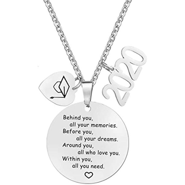 

2020 graduation gifts necklace stainless steel jewelry chain accessories women lxh, Silver