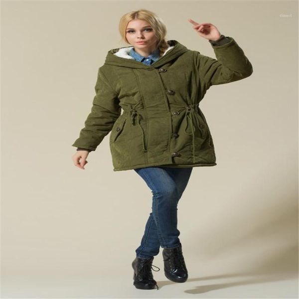 

coats thick cotton long sleeve hooded women outerwear winter casual solid color female outerwears plus size women, Black