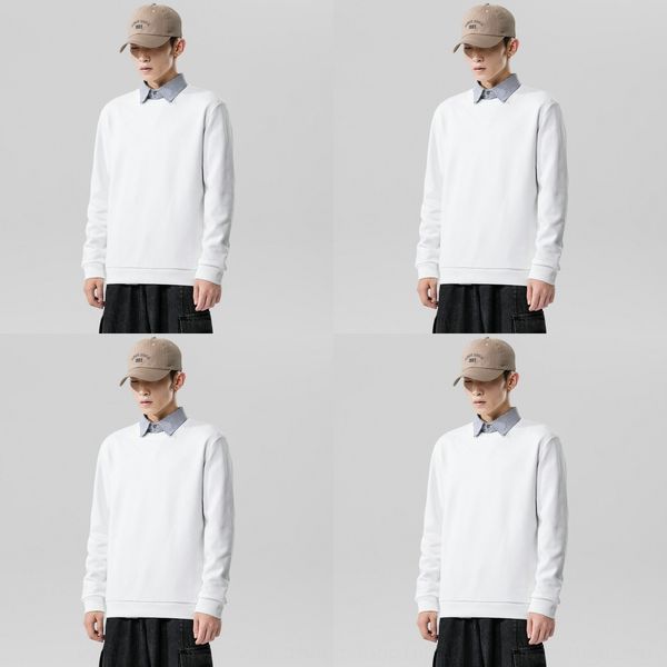 

мужской t- свитер shirtsweater осень новой молодежная круглая шея длинного рукав футболка случайной база рубашку корейских мужская мода ofo5, Black