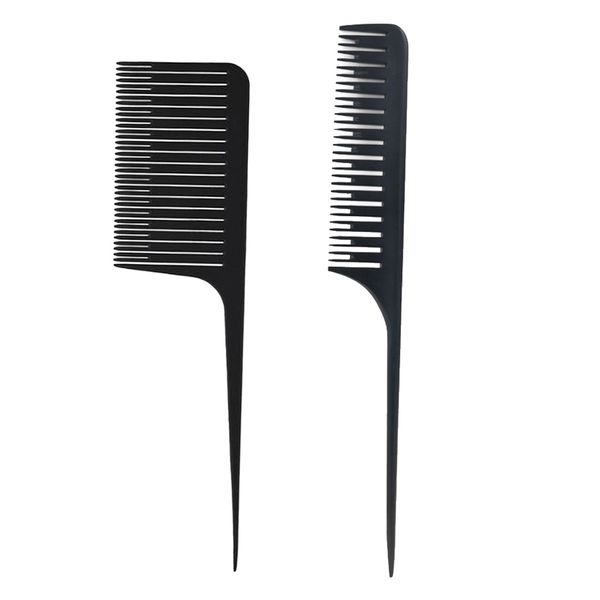 

2pcs professional highlight comb hairdressing salon dyeing combs tools black, Silver