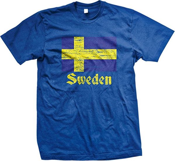 

2019 latest t-shirt casual short sleeve for men clothing summer flag of sweden, swedish flag, sverige pride men's t-shirt