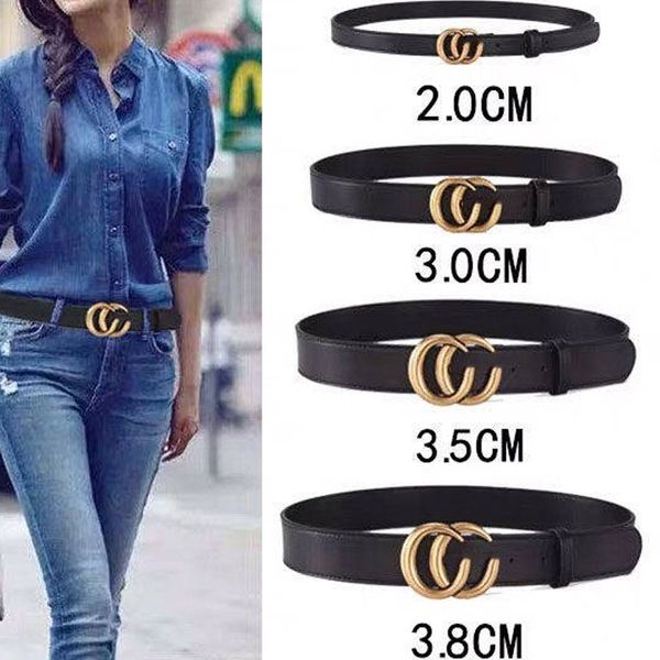 

i152luxury high-quality designer belt fashion men and women gold buckle black belt. 2.0,3.0,3.4,3.8 cm wide. 90-125 cm long, Black;brown