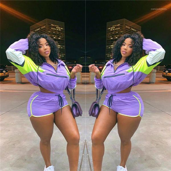 

womens fashion casual sport splice suits female pullover hooded long sleeve print suits womens clothing womens designer tracksuits, Gray