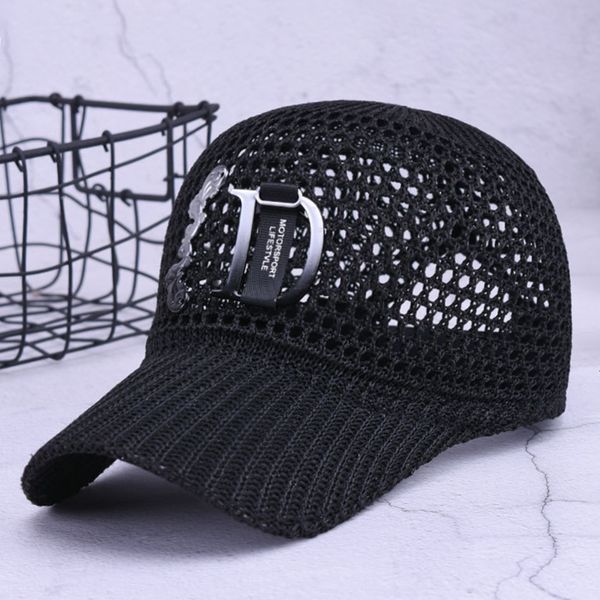 

bisonjs new fashion letter adjustable baseball cap hollow design breathable net caps women outdoor summer sports sun hats m9597 27hv, Blue;gray