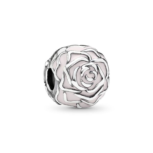 

2020 new authentic ale 925 sterling silver pink rose garden clip charms beads with enamel fit pandora style bracelets for diy jewelry making, Black