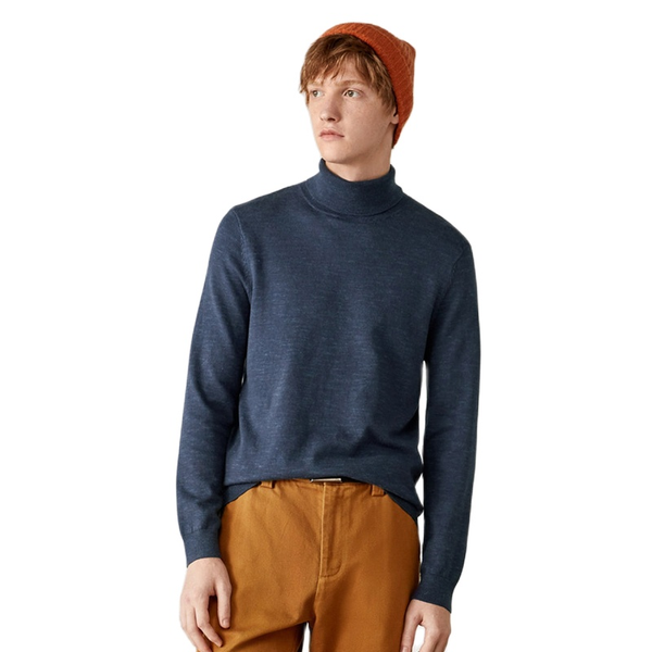 

semir pullover sweater men young winter turtleneck sweater 2020 warm sweater trend bottoming warm inside, White;black