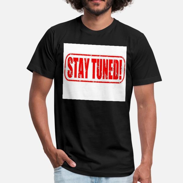 

stay tuned red stamped t shirt men fitness short sleeve round neck letter fitness new style summer kawaii shirt