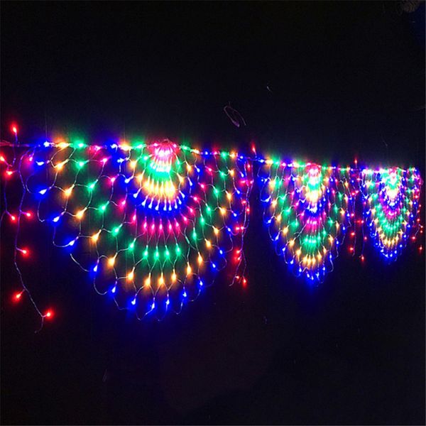 AB / ABD Plug 3M Düğün Noel Düğün Yeni Yıl Partisi Dekorasyon Y200603 için 3 Peacock Mesh Net Led Işıklar Açık Peri Garland