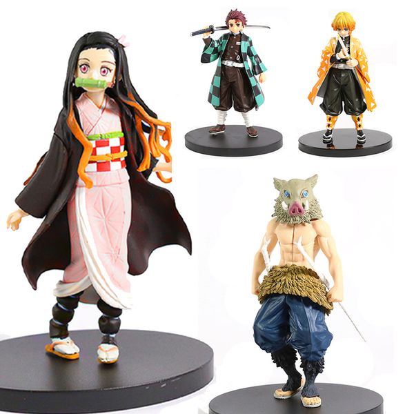 

anime figure toy demon slayer kimetsu no yaiba action figures tanjirou nezuko inosuke pvc collection model boys toys gifts