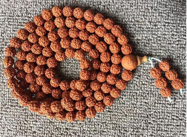 

small vajra bodhi 108 bracelet red five beads on hand and flap, Black