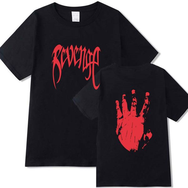 

cross-border selling xxxtentacion revenge t-shirts for men and women with short sleeves and fashion printed t-shirts, White;black