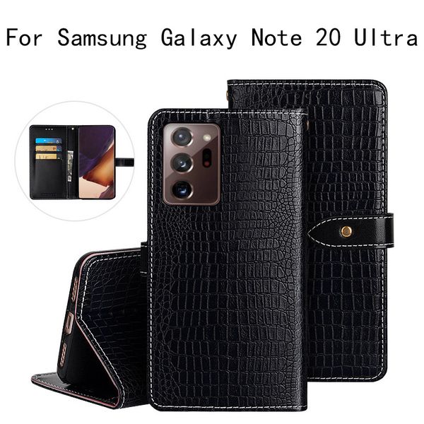 

for samsung galaxy note 20 ultra case clamshell pu wallet phone cover crocodile business protective cases shell for samsung galaxy s20 ultra