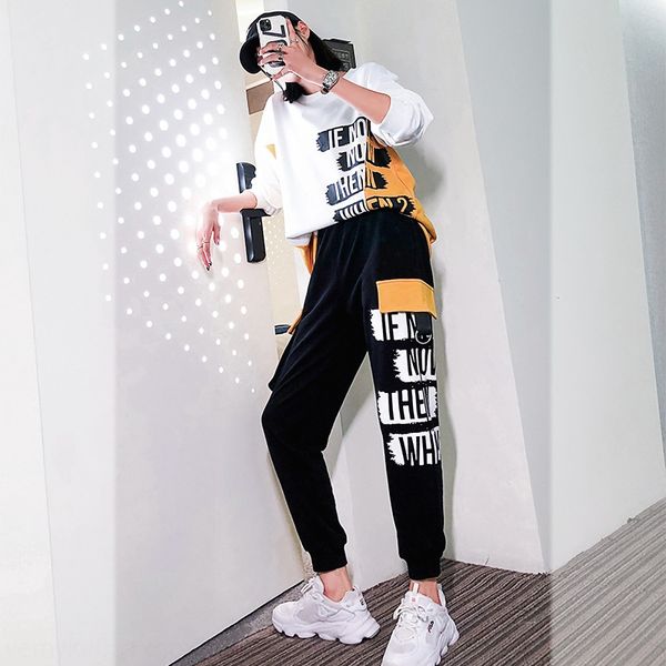 

spring and autumn clothing 2020 new clothingcasual sports suit for women loose slimming western style age-reducing fashion two-piece fashion, Gray