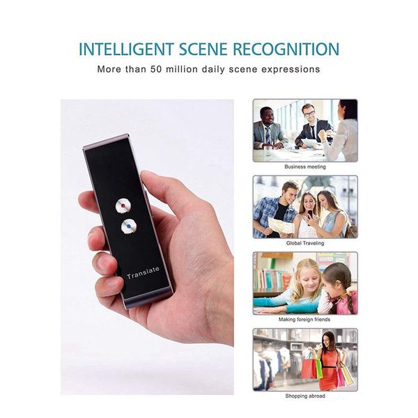 

t8 handheld pocket smart voice translator real time speech translation, 30+ languages for travel business shopping meeting trans