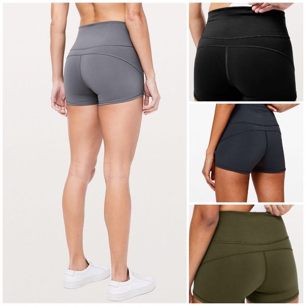 

4 colors l50 yoga short pants womens running shorts ladies casual yoga outfits sportswear girls exercise fitness wear, White;black