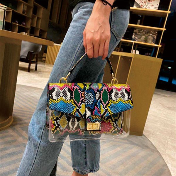 

2020 fashion lady snake print print one shoulder handbag female new product design messenger bags casual women purse and handbag