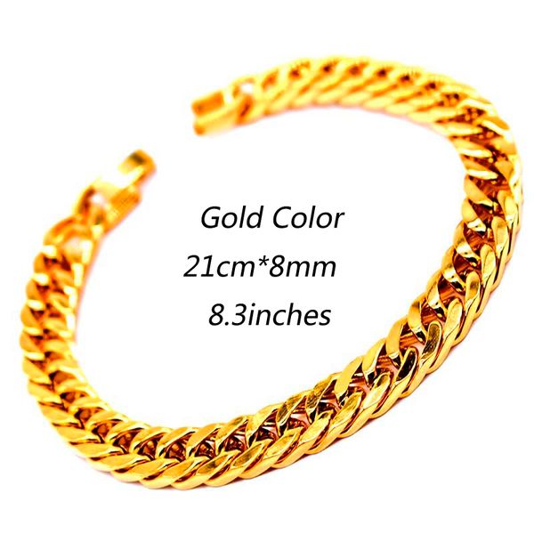 

amumiu men women bracelet cuban links & chains stainless steel bracelet for bangle male accessory wholesale kb200, Black