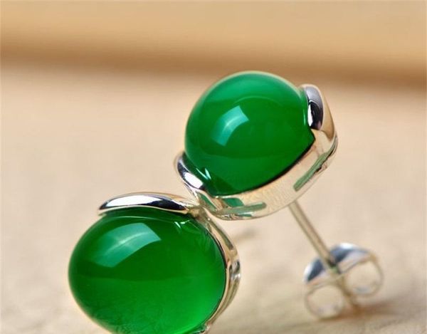 

fashion- luxury natural gem crystal earrings 925 sterling sliver jewelry stud earrings women new fashion 2018 with gift box01, Golden;silver