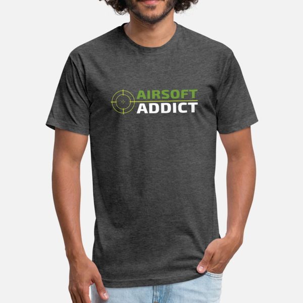 

airsoft addict green and white art t shirt men character tee shirt o neck novelty loose breathable spring autumn formal shirt