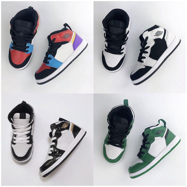

jumpman jointly signed high og 1s kids basketball shoes chicago 1 infant boy girl children sneakers toddlers born baby trainers, Black