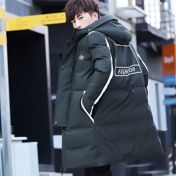 

winter korean version of the trend plus thick cotton clothes handsome wool men's clothing kg-155, Black
