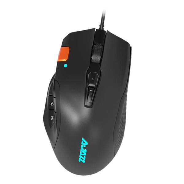 

ajazz wired mmo gaming mouse ergonomic mice 12 buttons weight tuning