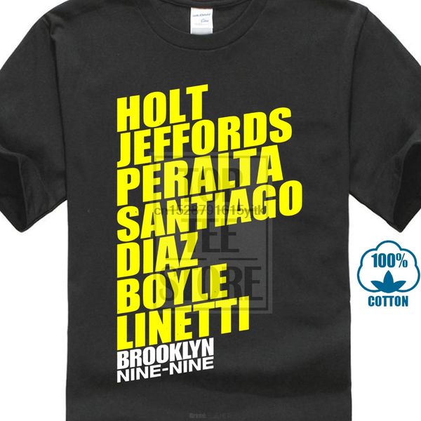 

t shirt o neck fashion casual print t shirt brooklyn nine nine names black menshort sleeve t shirt