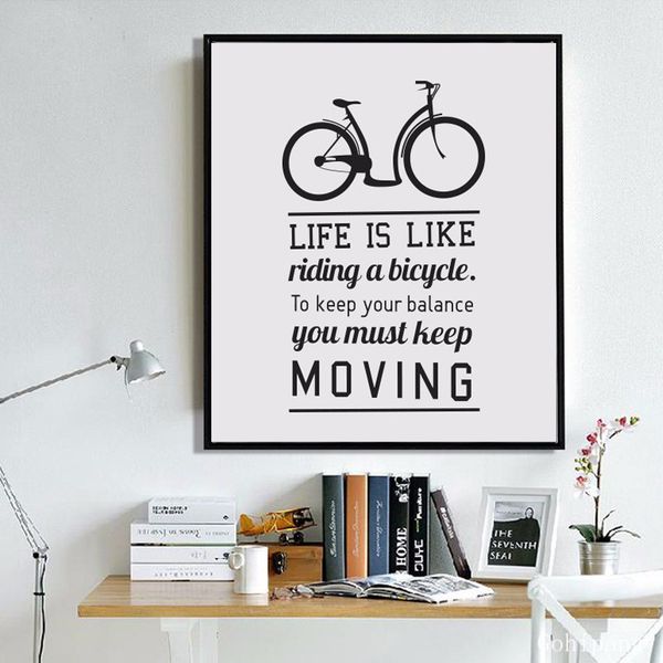

bike motivational quotes life is bike canvas painting poster wall art canvas prints wall pictures for living room home decor