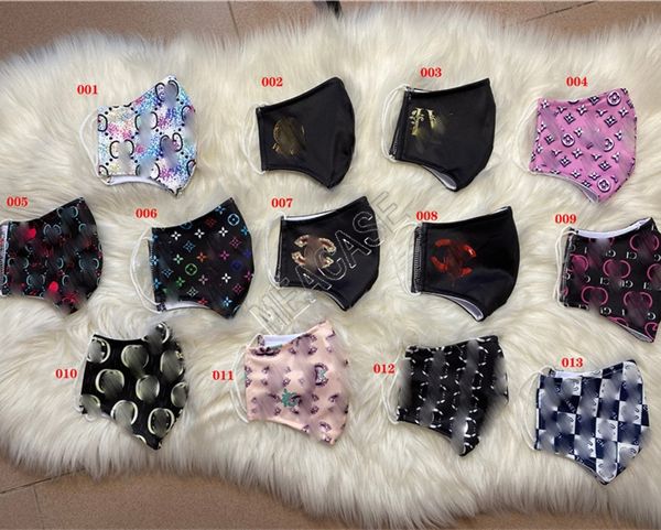 

reusable designers face masks luxurys fashion facemask washable double layers cartoon letters print mouth cover sports sale d82403, Blue