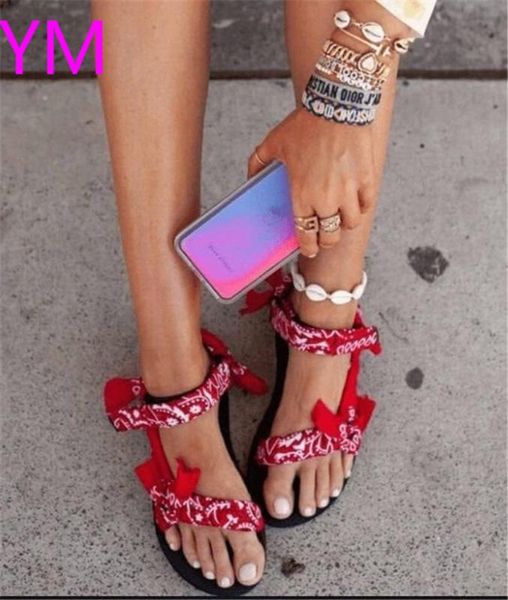 

2020 women sandalias mujer ankle-strap sandals summer low heels shoes open toe silk casual shoes beach sandals plus size 35-42, Black