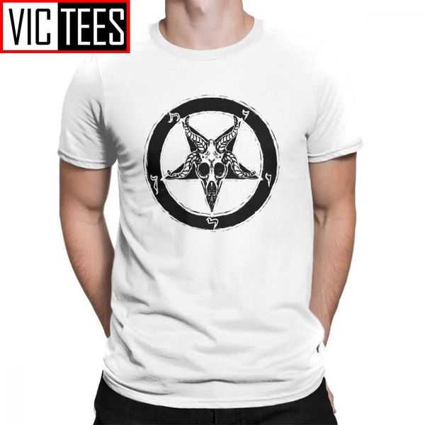 

baphomet pentagram t-shirts round collar tee shirt short-sleeved men t shirts men's purified cotton popular unique new