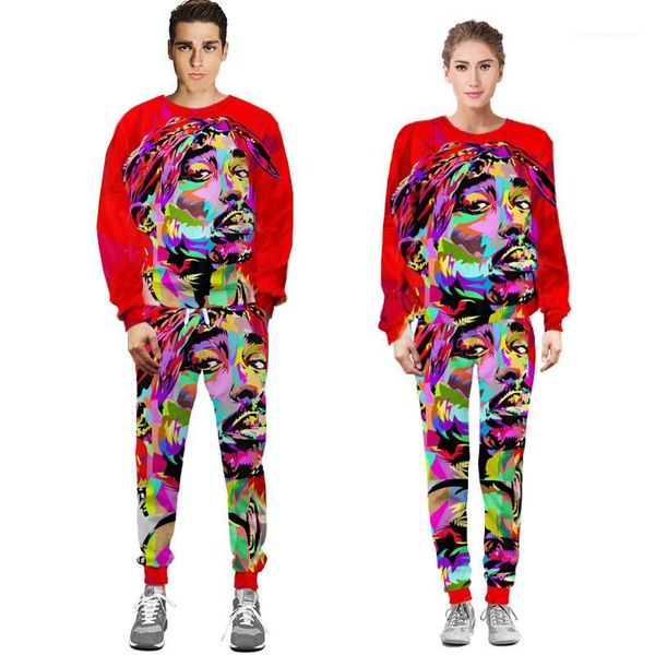 

hop rapper o-neck long sleeve with mens trousers drawstring autumn mens two piece pants couple red homme spring mens tracksuits hip, Gray