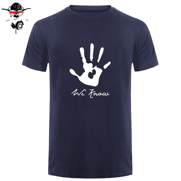 

new skyrim dark brotherhood we know hand t shirt tshirts men casual short sleeve masculinas camisetas hip hop