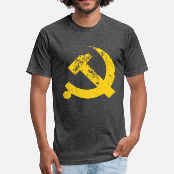 

communist chinese vintage t shirt men create cotton round neck letters sunlight new style summer pattern shirt