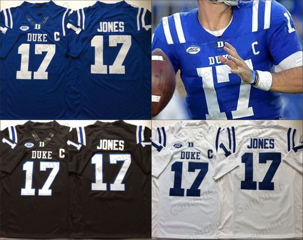 

duke blue devils football stitched ncaa jersey men women youth ben wyatt aj reed max mccaffrey jamison crowder daniel jones myles hud, Black