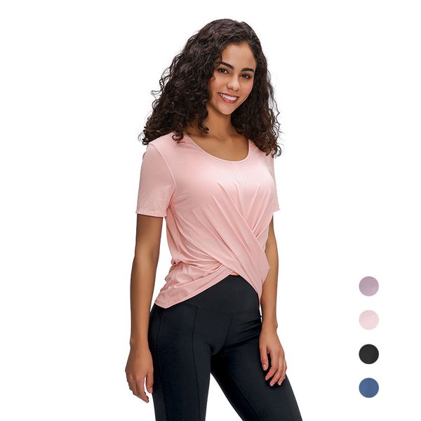 

women sport shirts solid color yoga t-shirt women fashion outdoor yoga tanks sports running gym clothes, White;red