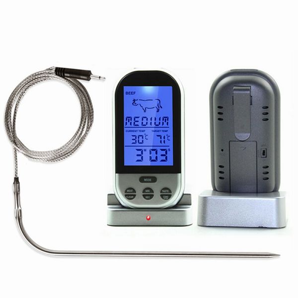 

wireless remote control food meat outdoor bbq thermometer home kitchen cooking oven thermometer