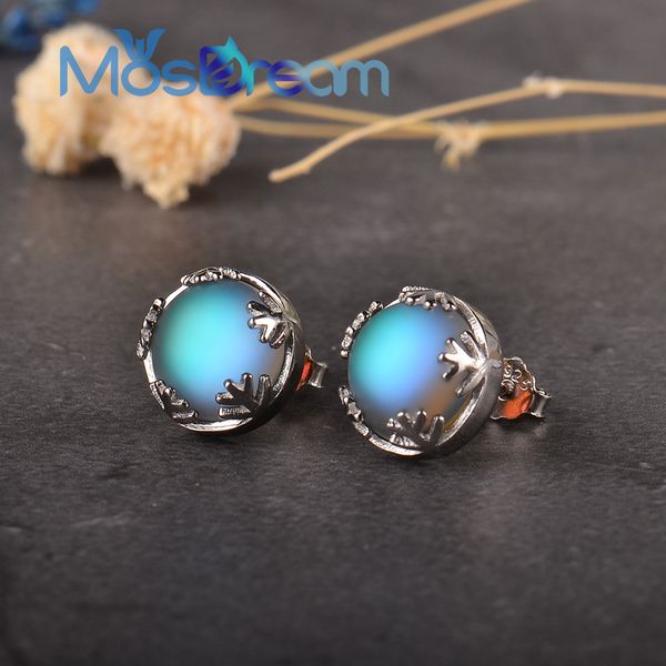

moonlight ladies fashion aurora borealis earrings s925 silver stud elegant jewelry birthdays romatic gift for women 200921, Golden;silver