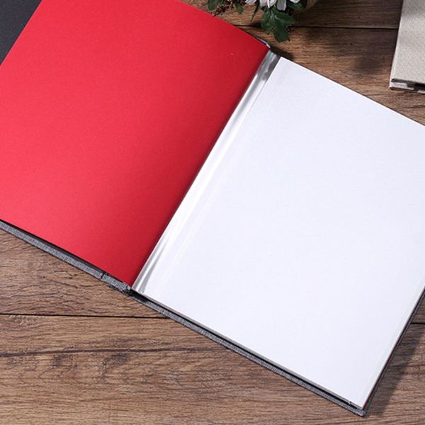 

self-adhesive p 20 pages linen diy anniversary travel memory scrapbook b2qf